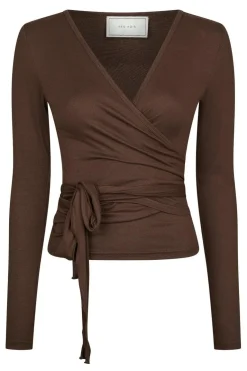 Nia Jersey Wrap Blouse 165501*Neo Noir Discount