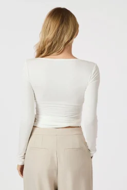 Neo Noir Nia Jersey Wrap Blouse 165501< Bluser & Skjorter|Træningstøj