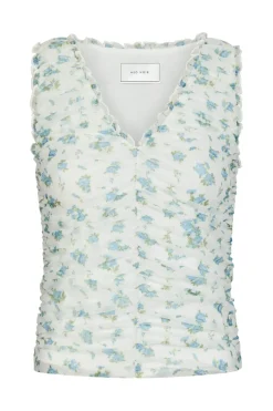 Nicolla Mesh Botanical Top 165659*Neo Noir Clearance