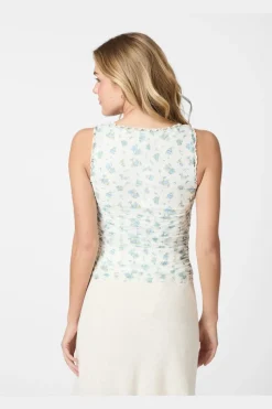 Nicolla Mesh Botanical Top 165659*Neo Noir Clearance