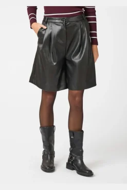 Nika Bermuda Pu Shorts 164147*Neo Noir