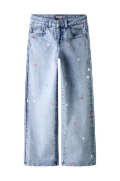 Name It Nkfrose Wide Emb Jeans 2010-Fr<Børn Bukser & Leggings
