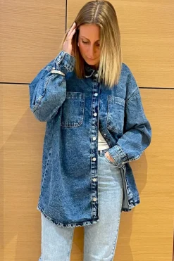 Nmalva L/S Denim Shacket Az351Mb*Noisy May Sale