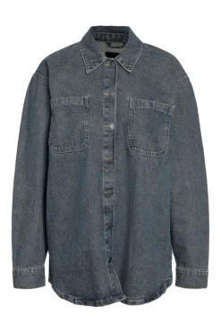 Noisy May Nmalva L/S Tinted Washed Shirt Az449Mb< Bluser & Skjorter