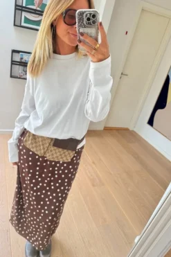 Noisy May Nmbambi Midi Satin Skirt< Nederdele