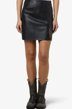 Nmclara Penny Pu Slit Skirt*Noisy May