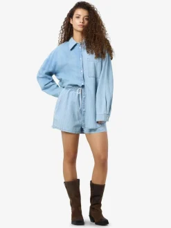 Nmkatri Nw Elastic Stripe Short Bs006Lb*Noisy May Outlet