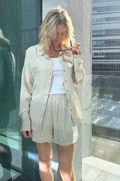 Noisy May Nmleilani L/S Loose Shirt< Sæt 🛍️|Bluser & Skjorter