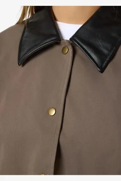 Noisy May Nmnora Pu Collar Jacket Dd< Overtøj & Jakker