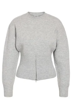 Noisy May Nmsloan L/S O-Neck Zip Knit Fwd< Strik|Bluser & Skjorter