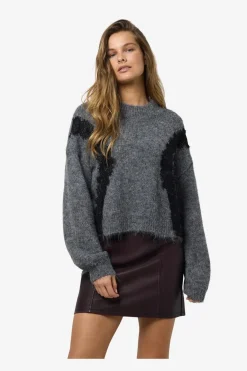 Noisy May Nmsutton L/S O-Neck Lace Knit Fwd< Strik|Bluser & Skjorter