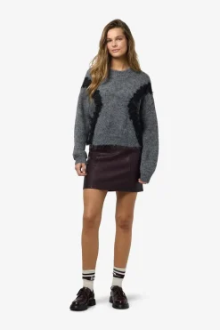 Noisy May Nmsutton L/S O-Neck Lace Knit Fwd< Strik|Bluser & Skjorter