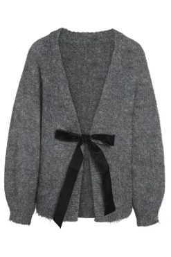 Noisy May Nmsutton L/S Open Back Tie Knit Fwd< Cardigans|Ammevenligt Tøj