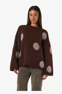 Nmsutton L/S Polka Dot Oversize Knit Fwd*Noisy May Outlet