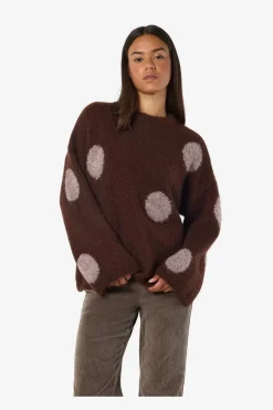 Nmsutton L/S Polka Dot Oversize Knit Fwd*Noisy May Outlet