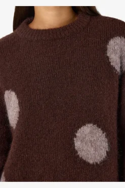 Nmsutton L/S Polka Dot Oversize Knit Fwd*Noisy May Outlet