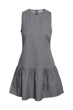 Nmtilla S/L O-Neck Tie Peplum Dress*Noisy May Outlet