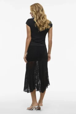 Noisy May Nmtrudy Asymetric Lace Skirt< Nederdele