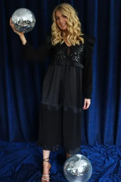 Liberte Nor Ls Frill Dress 22266< Kjoler