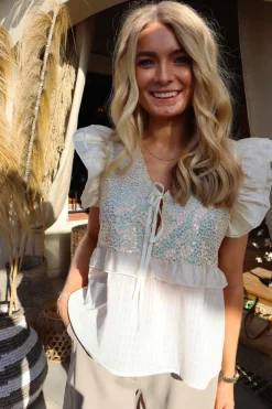 Liberte Nor-Frill-Blouse 22235< Bluser & Skjorter