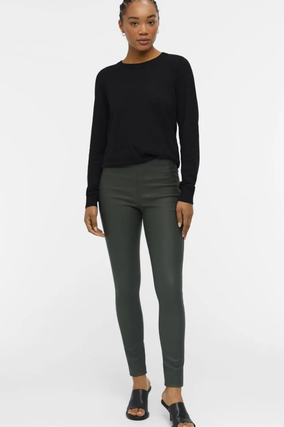 Object Objbelle Coated Leggings< Bukser, Jeans & Leggings