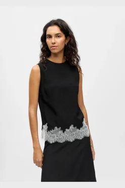 Object Objdalme Sl Lace Top Aw Fair 25< Sæt 🛍️|T-Shirts & Toppe