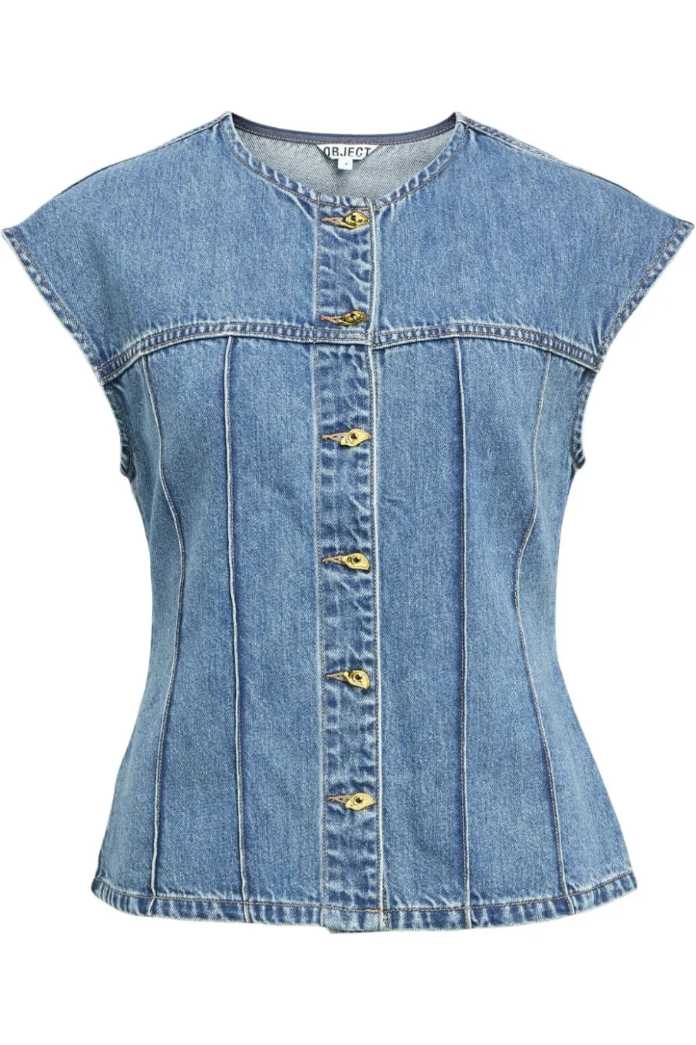 Objdivona Denim S/L Waistcoat 140*Object Outlet