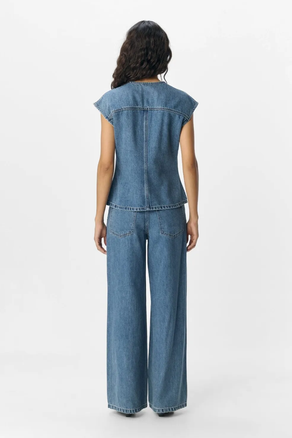 Objdivona Denim S/L Waistcoat 140*Object Outlet