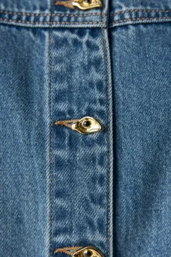 Objdivona Denim S/L Waistcoat 140*Object Outlet