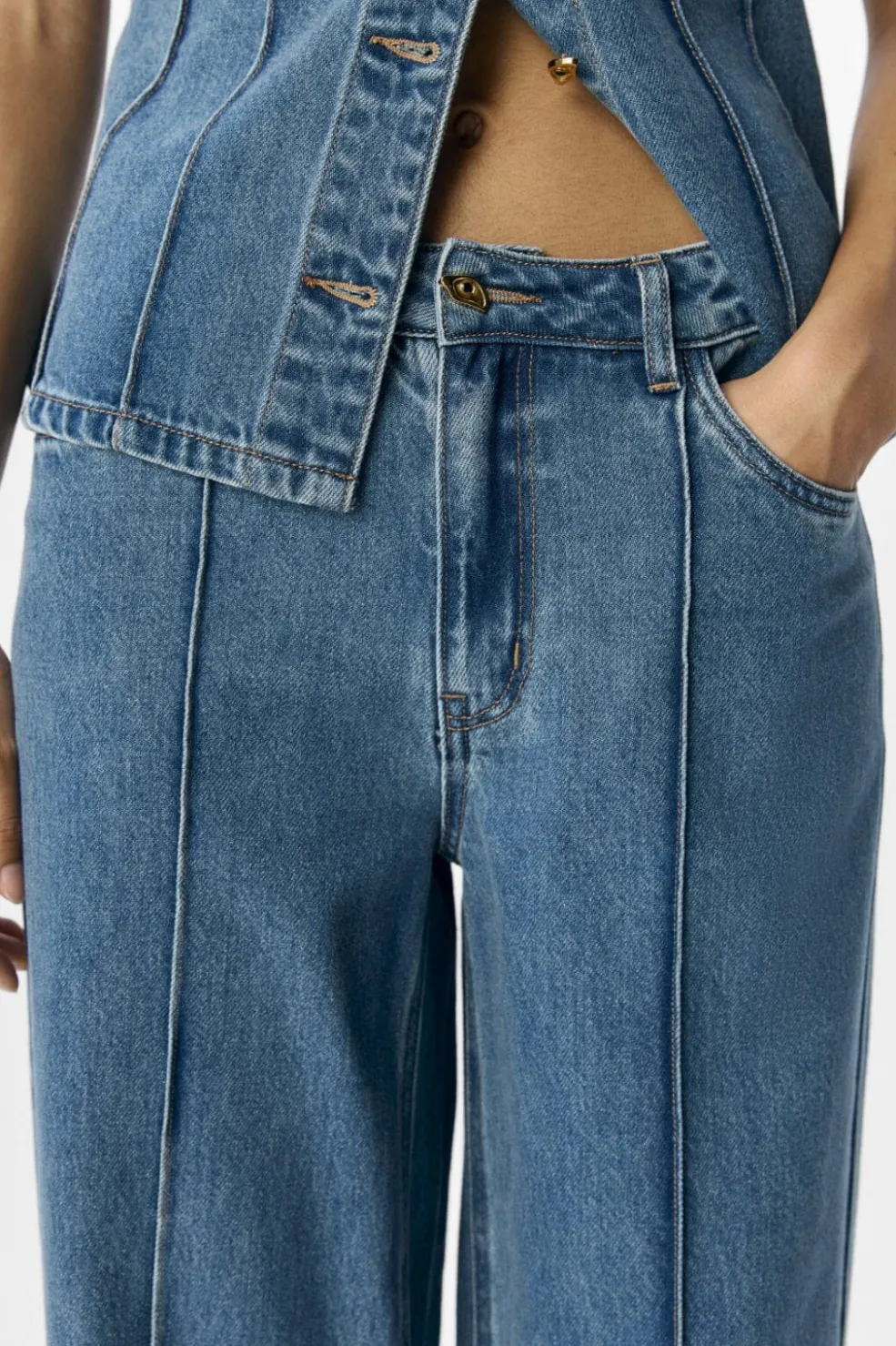 Object Objmoji Divona Wide Jeans 140< Sæt 🛍️|Bukser, Jeans & Leggings