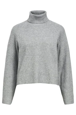 Object Objviola Ls Lo Rollneck Knit< Bluser & Skjorter|Sæt 🛍️
