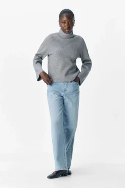 Object Objviola Ls Lo Rollneck Knit< Bluser & Skjorter|Sæt 🛍️