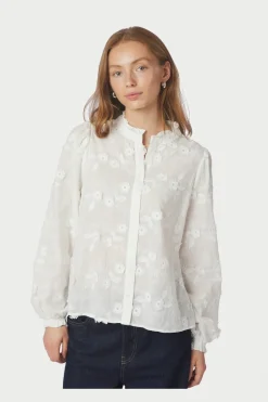 Neo Noir Oda Deco Emb Shirt 166733< Bluser & Skjorter|Ammevenligt Tøj