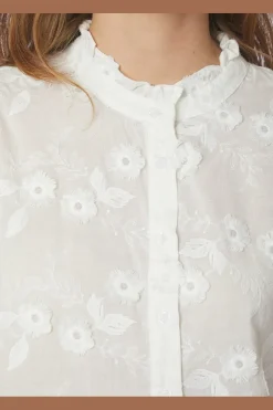 Neo Noir Oda Deco Emb Shirt 166733< Bluser & Skjorter|Ammevenligt Tøj