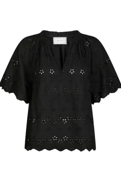 Neo Noir Odet Embroidery Blouse 165172< Bluser & Skjorter