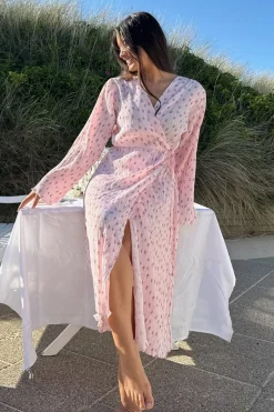 Ofeliaic Long Wrap Dress A23640*BYIC Outlet