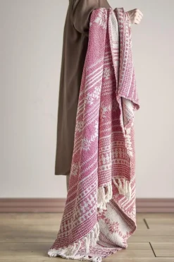 Oia Plaid, Rød, Genanvendt Bomuld 82066518*Bloomingville Clearance