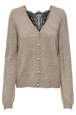 Only Onladele Ls Lace Mix Revers Cardi Cc Knt< Cardigans|Ammevenligt Tøj