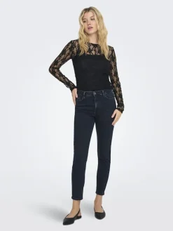 Only Onlalba L/S Lace Top< Bluser & Skjorter