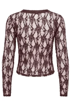 Only Onlalba L/S V-Neck Lace Top< Cardigans|Ammevenligt Tøj