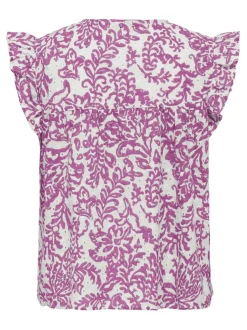 Only Onlamanda Chanee Cap Emb Top< T-Shirts & Toppe