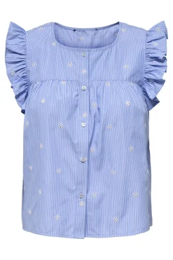 Only Onlamanda Sl Emb Top 15341412< T-Shirts & Toppe|Ammevenligt Tøj