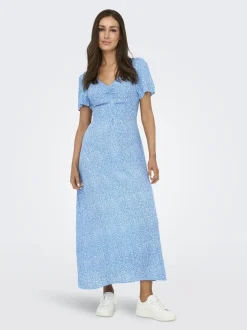 Onlancona Ss V-Neck Dress Moch*Only Outlet