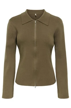 Only Onlandrea Ls Zip Polo Cardigan Knt< Cardigans