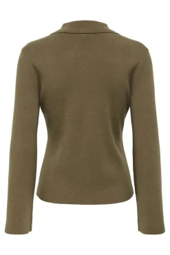 Only Onlandrea Ls Zip Polo Cardigan Knt< Cardigans