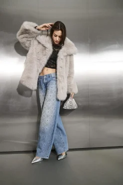 Only Onlashia Life Faux Deco Fur Coat< Overtøj & Jakker