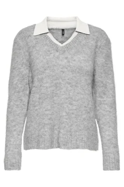 Only Onlazu Ls Polo Neck Knt< Strik|Bluser & Skjorter
