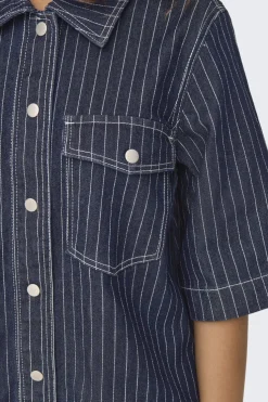 Only Onlbelle S/S Stripe Dress Gua< Kjoler|Ammevenligt Tøj