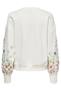 Onlbrooke L/S O-Neck Flower Swt*Only Online