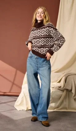 Only Onlcarin Life Ls Jq Loose Rolln Knt< Strik|Bluser & Skjorter